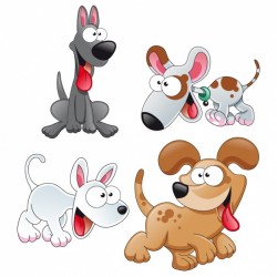 Coloured dogs collection Vector | Free Download