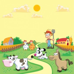 Coloured farm background Vector | Free Download