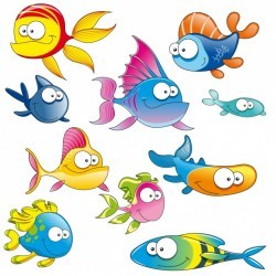 Coloured fishes collection Vector | Free Download