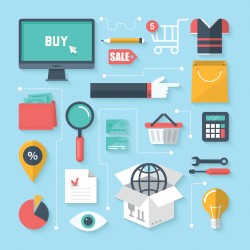 Commercial shopping icon design vector