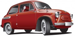 Compact Car picture Vintage vector