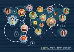 Creative social network structure vector