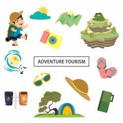 Cute adventure elements Vector | Free Download