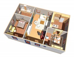 3D house interior picture material