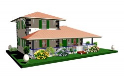 3D model design luxury villa image material