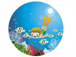 Diving boy vector