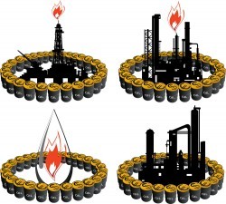Drums and factory vector