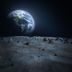 Earth and lunar surface picture material