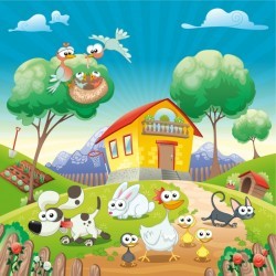 Farm background design Vector | Free Download