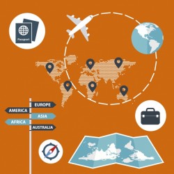 Flat travel infographic Vector | Free Download