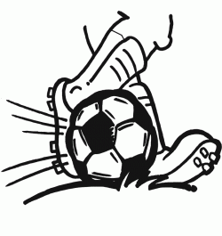 Foot Kicking Soccer Ball – Cliparts.co