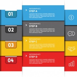 Four geometric banners with options for an infographic Vector | Free Download