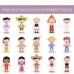 free vector kids of different races by harridan on DeviantArt