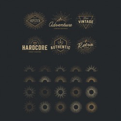 Golden logo templates Vector | Premium Download