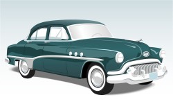 Green car illustration vector