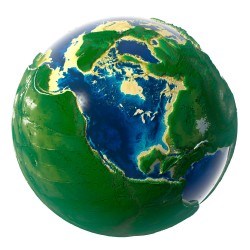 Green Earth covered with picture material