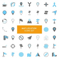 Icons set about maps Vector | Free Download