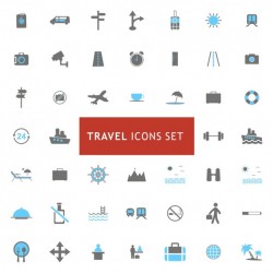 Icons set about travel elements Vector | Free Download