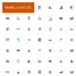 Icons set about travel Vector | Free Download