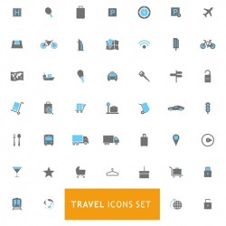 Icons set about travels Vector | Free Download