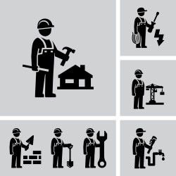 Industry worker icon vector