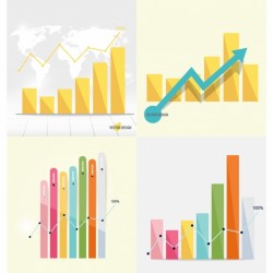 Infographic bar chart collection Vector | Free Download