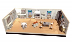 Interior 3D renderings picture material