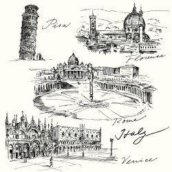 Italy City illustration vector