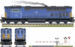 Locomotive design material Vector