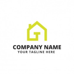 Logo with a green house Vector | Free Download