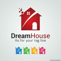 Logo with a red house Vector | Free Download