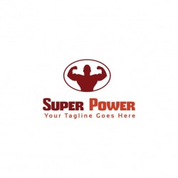 Logo with a strong man Vector | Free Download
