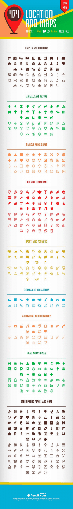 Maps and Location Icons