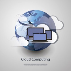 Mobile computers and Earth vector