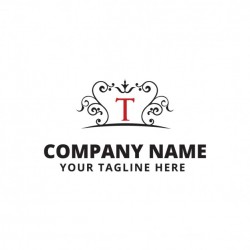 Ornamental logo with the letter t Vector | Free Download