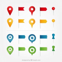 Pack of flat pointers Vector | Free Download