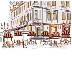 Paris street vector table