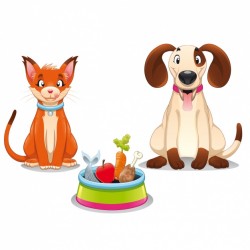 Pets ready to eat Vector | Free Download