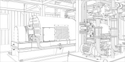 Plant piping drawings vector
