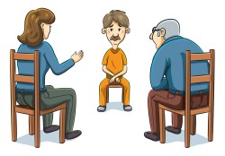Preaching aging parents of children vector