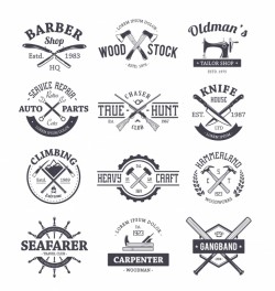 Professions logo templates collection Vector | Premium Download
