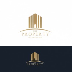 Real estate golden logos set Vector | Free Download