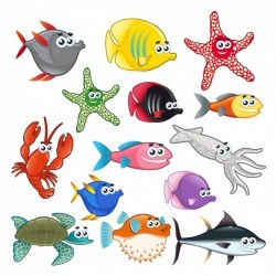 Sea animals collection Vector | Free Download