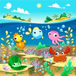 Sealife backgound desing Vector | Free Download