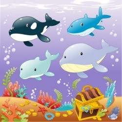 Sealife background design Vector | Free Download