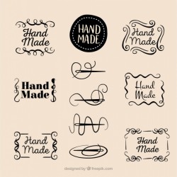 Set of antique sewing logos Vector | Free Download