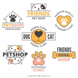 Set of logos with orange details Vector | Free Download