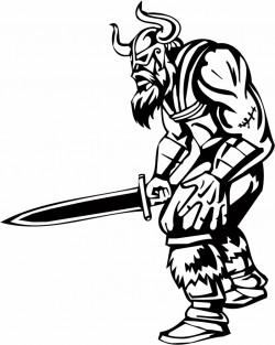 Single-hand sword Vikings vector