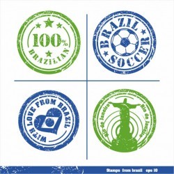 Stamps from brazil Vector | Free Download