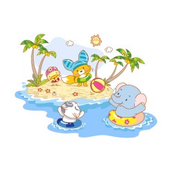 Swimming animal vector illustration